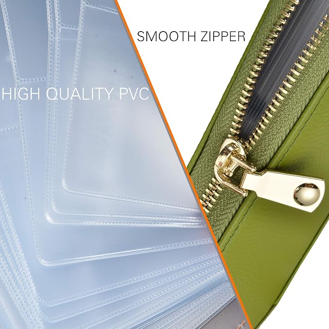 Easyoulife Credit Card Holder Wallet Womens Zipper Leather Case Purse RFID Blocking - Image 7