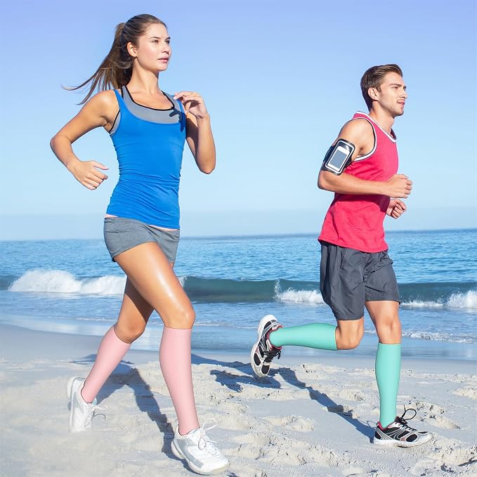 QUXIANG Compression Socks for Women & Men 15-20 mmHg, Best for Medical, Nursing, Running, Athletic, Varicose Veins, Travel - Image 4