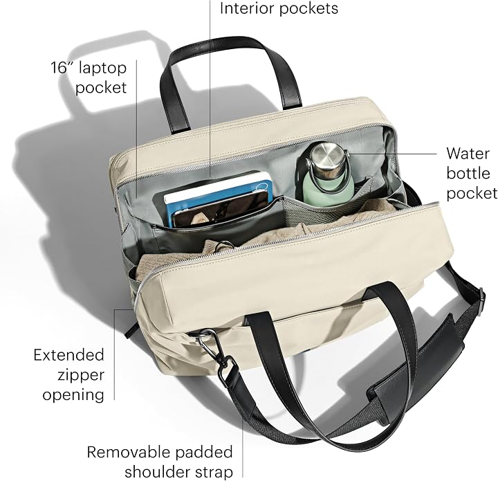 Away The Everywhere Bag, Airline-Approved Carry-On Travel Bag | Water-Repellent Duffel Bag with 16" Padded Laptop Pocket, Trolley Sleeve & Detachable Shoulder Strap - Image 4