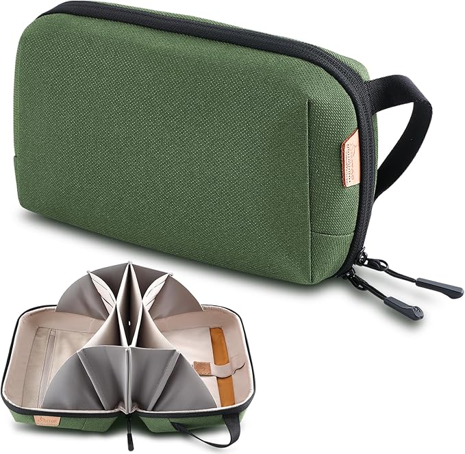 simtoper Electronic Organizer Travel Case Bag for Cables, Switch, SD card, Passport and More – Ultimate Protection & Portability Waterproof (Green) by simtoper