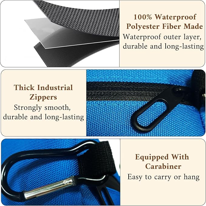 Small Toiletry Bag for Men, Travel Bag Waterproof and Foldable for Storage Mini Toiletry Bag Equipped With Carabiner for Easy Portability (blue) - Image 5