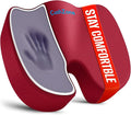 CushZone XXL Memory Foam Seat Cushion for Office & Car, Red | U-shaped Coccyx Cutout, Contoured Design, Breathable Removable Mesh Cover, Non-Slip Base, Carry Handle by CushZone