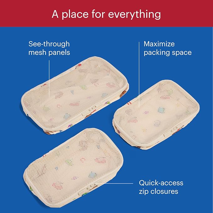Away Toy Story 5 Kids Packing Cubes Set of 3, Travel Organizers | Medium & Wide Packing Cubes, Water-Repellent Nylon with Mesh Tops, Space-Saving for Kids Carry-On, Toy Story 5 - Image 3