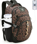 Swissdigital Laptop Backpack, Brown Leopard, SD803-103 | USB Charging Port, Travel Backpack, 31l Capacity, Backpack For Men and Women by SwissdigitalDesign