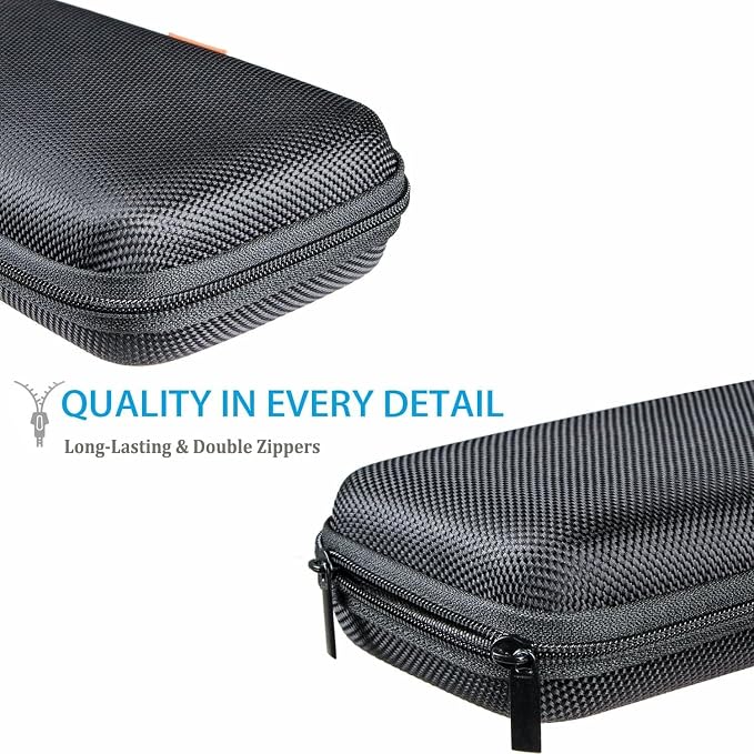 Hard EVA Protective Case, Portable Carrying Bag with Mesh Pocket,Black | Shockproof Bag, Travel Pouch for GPS,USB Drive, USB Charging Cable, Keys, MP3/MP4 Player, Airpods,Elastic Strap - Image 5