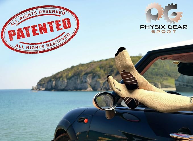 Physix Gear Compression Socks 20-30 mmHg - Men & Women - Running, Nurses, Shin Splints, Flight, Travel - Image 2