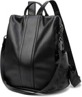 PINCNEL Women Backpack Purse Waterproof Nylon Anti-theft Rucksack Lightweight Shoulder Bag, Medium, Black by PINCNEL