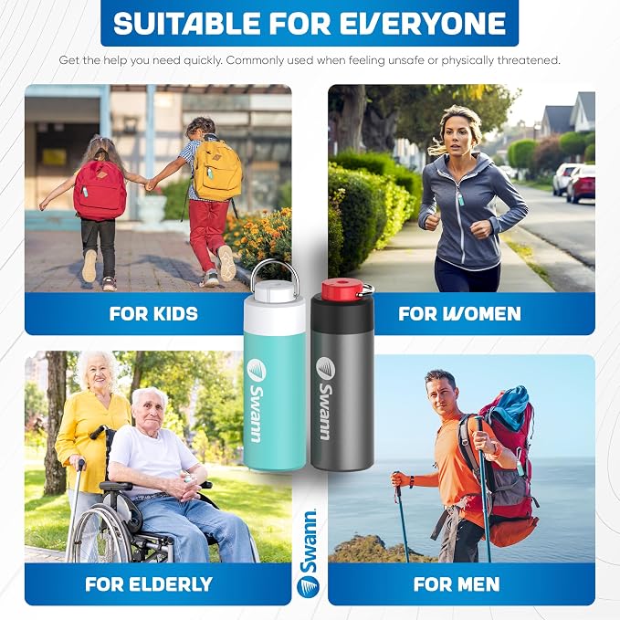 Swann ActiveResponse Mobile Personal Safety Alarm - 110dB Loud Emergency Siren with SMS Alerts & Mobile Connectivity, Long Battery Life, Smart SOS Safety Alarm, Key Chain, MPRS - Image 5