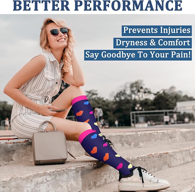 FEYHAY Copper Compression Socks (3 Pairs) 15-20 mmHg Circulation is Best Athletic & Daily for Men & Women, Running, Climbing - Image 3