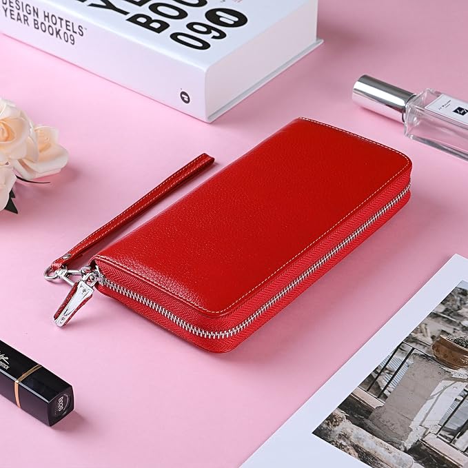 Small Compact Women Wallet RFID Blocking Genuine Leather Bifold Purse with ID Windows - Image 6