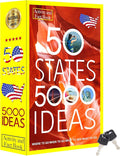 50 States Book Safe with Real Pages, Key Lock Diversion Hidden Safe | Hidden safe box and hollow storage compartment for cash money. Decorative book box stash case for passport savings. by Ulixu