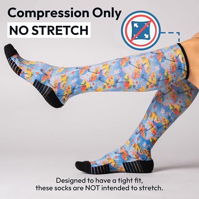 Viasox Compression Socks for Women and Men, Knee High Socks 12-15 mmhg Circulation Support for Flight, Travel, Daily - Image 4