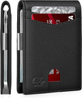 Zitahli Money Clip Wallets for Men,Slim Bifold Wallet 10-12 Cards, Mens Leather Wallet with ID Window,RFID Blocking Thin Minimalist Credit Card Holder,Gifts for Him by Zitahli