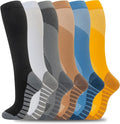 fenglaoda Compression Socks for Women Men Support Circulation 6 Pairs Socks For Nurse, Travel, Flight by fenglaoda