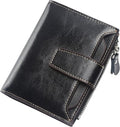 Small Compact Women Wallet RFID Blocking Genuine Leather Bifold Purse with ID Windows by Lavemi