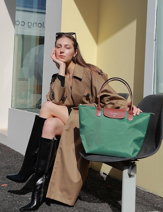 Tote Bag for Women Foldable Shoulder Bag Nylon Weekend Hobo Handbag - Image 6