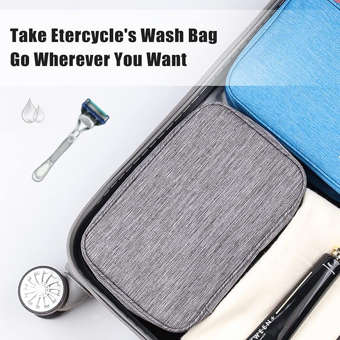 Toiletry Bag for Women Men, Waterproof Hanging Toiletry Bags | Portable Foldable Travel Wash bag, with Hanging Hook, Shaving Bag for Bathroom Shower - Image 7