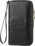 Wallets for Women Trifold Wristlet Wallets Large Capacity RFID Blocking Ladies Purse Credit Card Holder by FALANMULE