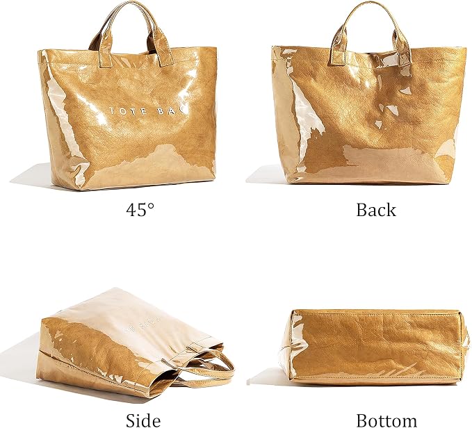 Lushandy PVC Tote Bag for Women Jelly Beach Bag Top Handle Hobo Handbag | Water-Resistant, Wipe Clean, Lightweight - Image 7