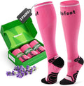 Compression Socks for Men Women 3 Pairs, Compression Stockings, Fragrance Flight Socks for Nurse,Pregnancy,Travelling, Runing, Circulation by Wakefeet