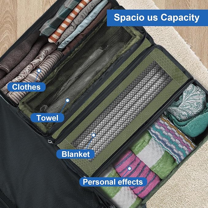 Olosar Suitcase Organizer, Travel Luggage Organizer Portable Hanging Travel Shelves Collapsible Hanging Packing Cubes for Carry on Suitcase - Image 5
