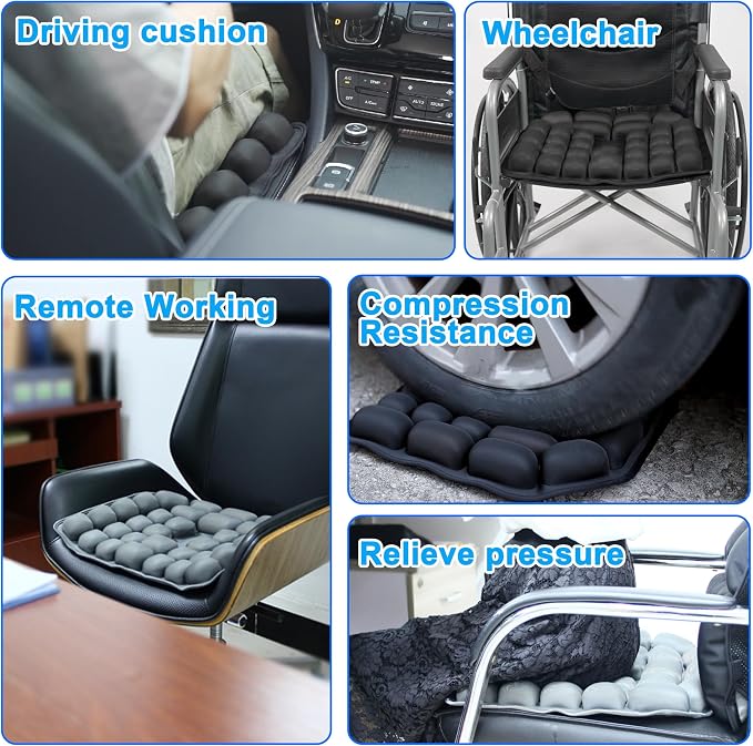 Sondor Travel Cushion,Airplane Cushion Seat for Long Fly,Inflatable Seat Cushion for Airplane,Stadium Seats,Office Chair, Wheelchair, Cars, Home Living - Image 3