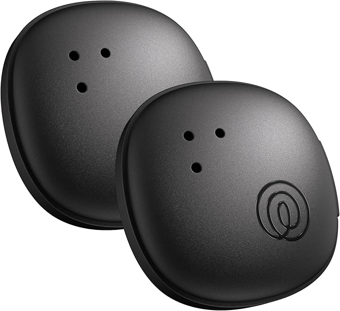 Life360 Tile Sticker - Small Bluetooth Tracker, Remote Finder and Item Locator for Bikes, Glasses and More. Both iOS and Android Compatible. Phone Finder. 2-Pack (Black) by Life360