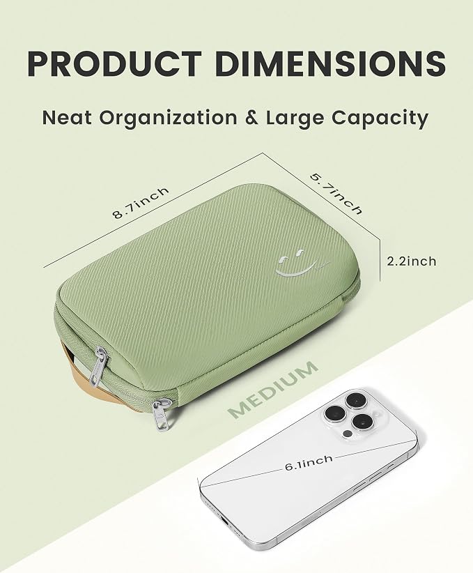 Travelkin Travel Cord Organizer, Cable Organizer For Electronic Accessories | Expandable electronics organizer, charger organizer, travel case, Large Capacity tech pouch for Card,Usbs, travel essentials - Image 3