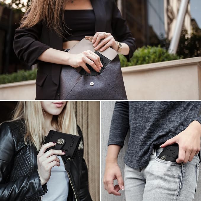 Tipmile Small Wallet for Women Bifold RFID Blocking Card Holder Leather Wallets with Zipper Coin Pocket - Image 7