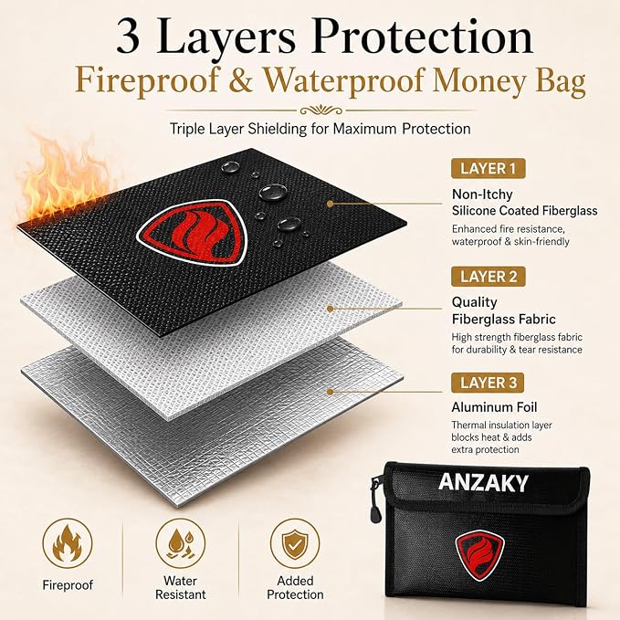 Hidden Picture Frame Safe with Fireproof Money Bag, Diversion Safe, 8x10 | Looks like real wall decor, hidden compartment fits cash, passports, cards, keys & documents. Large storage space. - Image 8