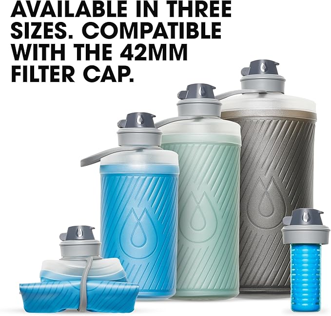 HydraPak Flux - Collapsible Backpacking Water Bottle (750ml, 1L, 1.5L) - BPA Free, Ultra Light, Spill-Proof Twist Cap - Image 5