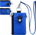 CHENSPRX Minimalist RFID Blocking Small Wallet with ID Window,WaterResistant Zip Id Case Wallet with Lanyard Keychain for Cards,Cash,Travel,Women,Men by CHENSPRX