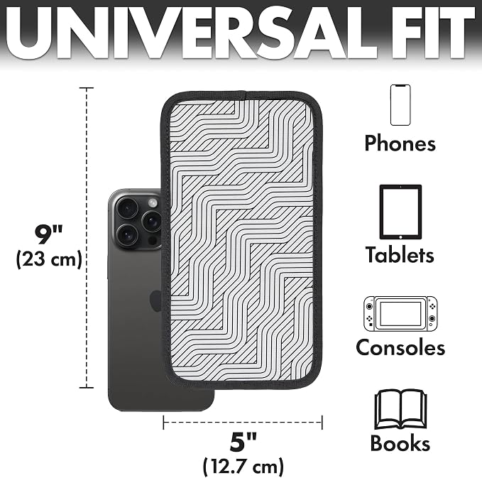 Airplane Phone Holder - Foldable Phone Stand for Plane Travel | Aluminum Build, 9 x 5 in. Mono Lines, Tabletop Mount Desk, Plane Tray Seat back, Treadmill, Fits iPhone Cell Phone - Image 3