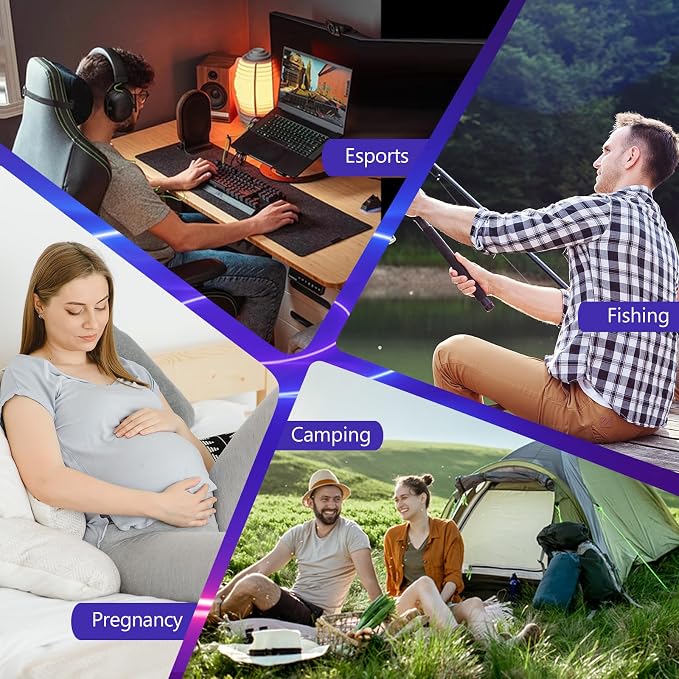 SUNFICON Air Cushion Inflatable Chair Air Seat Cushion Car Portable Breathable Comfort Cushion Office Wheelchair Pad Orthopedics Pain Pressure Relief Cushion Camping Seat Mat 18 x 16 x1 in Black - Image 9