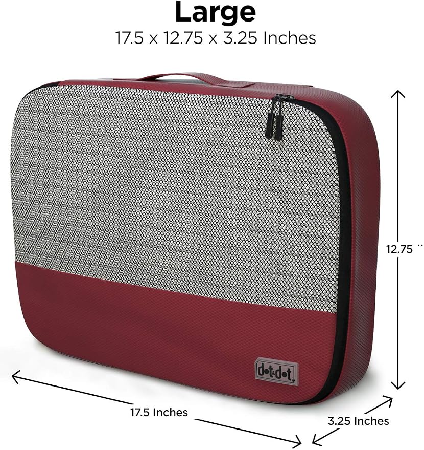 5pc Purple Large Packing Cubes for Suitcases - Travel Packing Organizers for Carry on Luggage Cubes set of 5 - Image 3