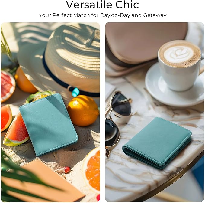 Alldaily Small RFID Wallet for Women Slim Compact Bifold Pocket Ladies Travel Mini Purse (Purist Blue) - Image 3