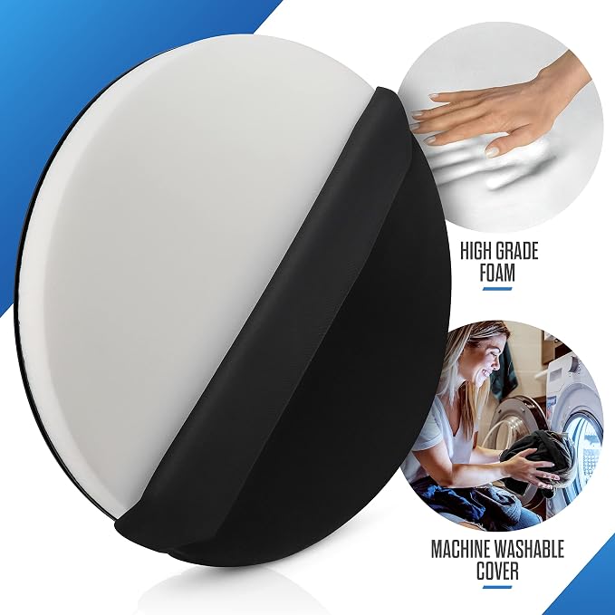 HealthSmart 360 Degree Swivel Seat Cushion, Chair Assist for Elderly, Swivel Seat Cushion for Car, Twisting Disc, Black, 15 Inches in Diameter - Image 6
