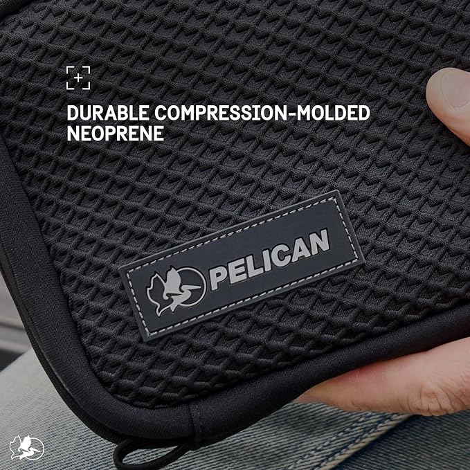 Pelican Electronic Organizer Travel Case w/Hidden AirTag Compartment -Black | Durable Tech Organizer Pouch -Portable Storage Bag w/Multiple Storage Mesh Pockets for Cables, Chargers, Power Bank & AirPods - Image 6