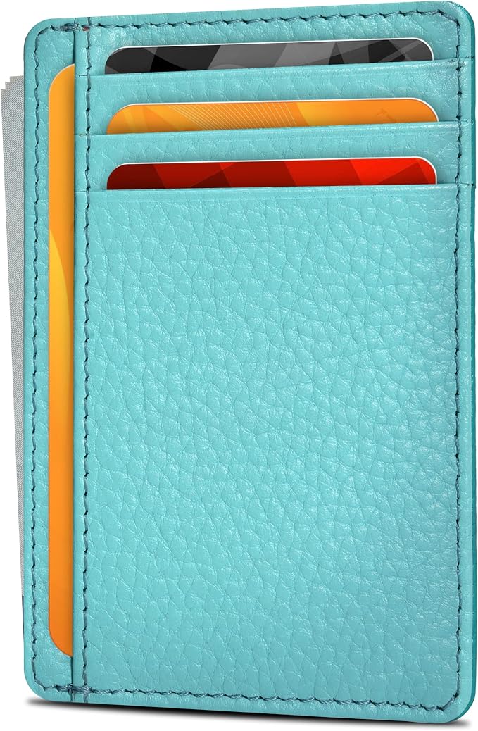 Slim Minimalist Leather Wallet RFID Blocking Front Pocket Card Holder by OakLeathers