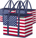 BALEINE 3PK Reusable Grocery Bags, Heavy Duty Shopping Tote Bag | 12'' Long Handles, Reinforced Bottom Keeps Upright, Fold Flat Storage, Water-Resistant Shopping Bag, Multiple Color Options by BALEINE