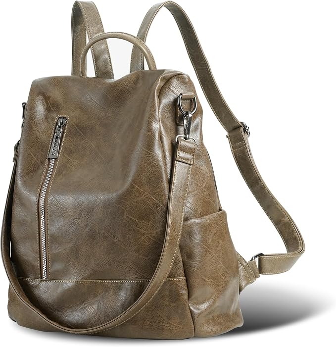 Women Backpack Purse PU Leather Anti-theft Casual Shoulder Bag Fashion Ladies Satchel Bags - Image 3