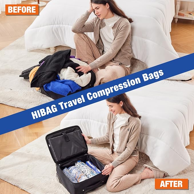 18 Compression Bags for Travel Essentials, Vacuum Packing Space Saver Bags for Cruise Accessories (18-Travel) - Image 4