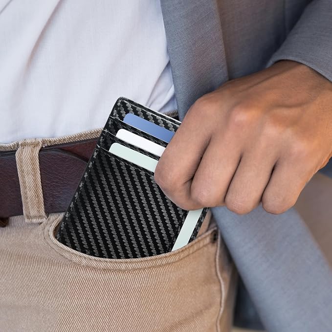 Chelmon Slim Wallet for Men, Minimalist Front Pocket RFID Blocking Credit Card Holder - Image 7