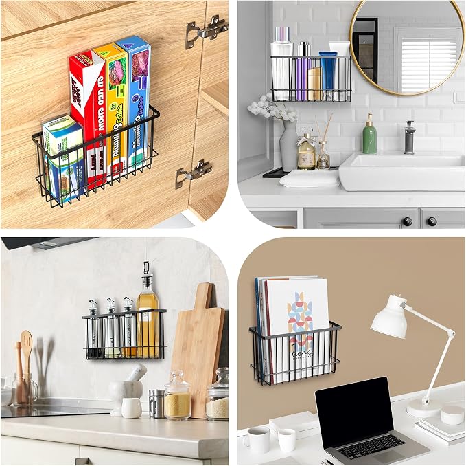 NiHome Cabinet Door Lid Organizer 2-Pack, Cabinet Organizers and Storage, Compact Design for Space Optimization-Over the Cabinet Door Organizer for Diverse Storage Solution - Image 5