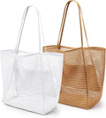 KALIDI Beach Mesh Tote Bag, Casual MAX 23L Summer Foldable Hobo Bag Women | Sandproof Widen Strap Large Shoulder Bag For Lake Pool Vacation Travel Picnic Grocery Market Shopping Carrier by KALIDI