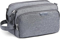 Vorspack Travel Toiletry Bag with Organized Compartment, Medium, Grey | Water Resistant, Wide Opening, with Wet Pocket, Small Travel Bag for Toiletries, Grooming, Shaving, Accessories by Vorspack