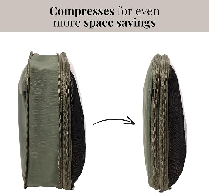 Baggallini Compression Cube 3-piece set - Lightweight Compression Packing Cubes for Travel - Image 2