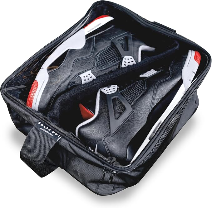 SoleGuardian XXL Sneaker Travel Case – U.S. Brand – Clear Waterproof Lid, Adjustable Dividers – Soft Bag Organizer for up to 4 Pairs of Casual, Athletic, Golf & Sports Shoes, Gift for Men & Women (3) - Image 9