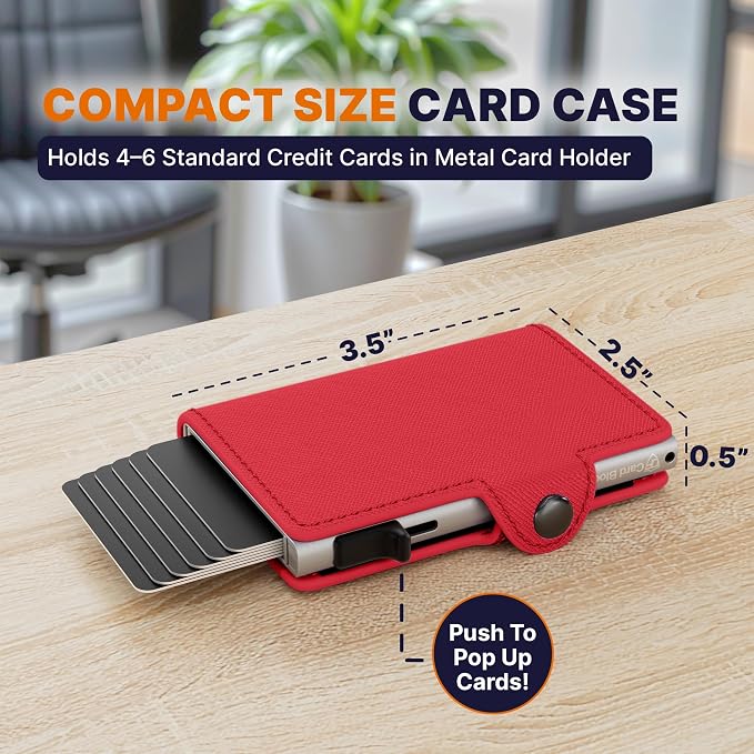 Pop Up Wallet for Women – Slim Wallet for Small Purse & Crossbody Bag with Quick Card Access and RFID Blocking – Compact Card Holder (4-6 Card Capacity) - Image 2