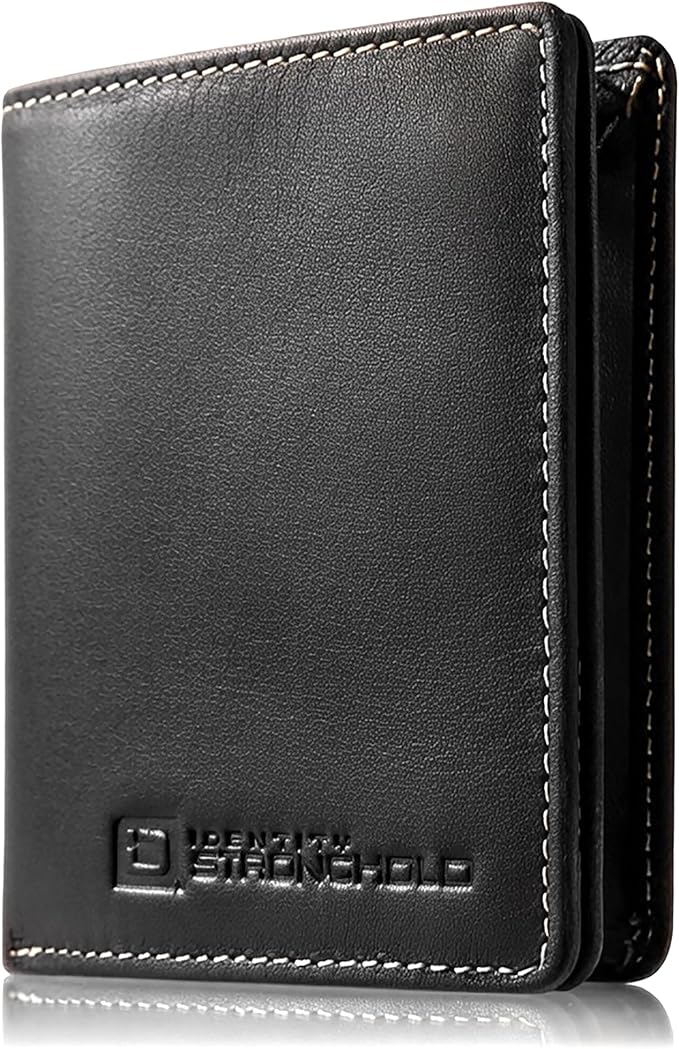 ID Stronghold Waltlet - RFID Blocking Bifold Wallet for Men with Magnetic Clasp - Black by IDStronghold